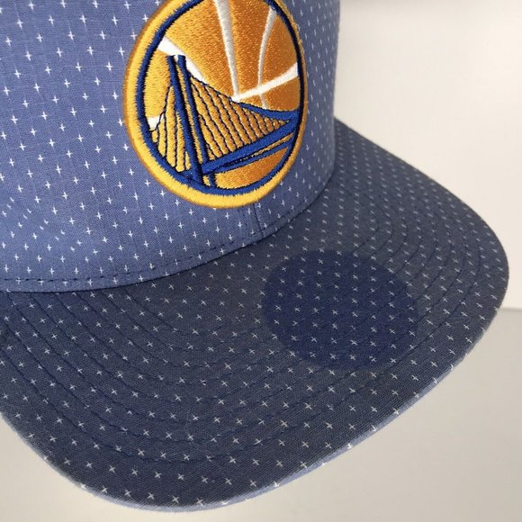Golden State Warriors Mitchell & Ness Blue Snapback Hat - Picture 3 of 12